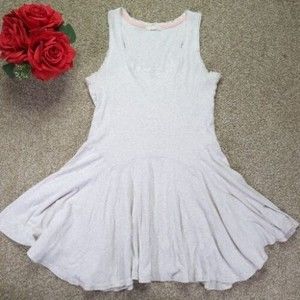 Copper Key Off White Distressed Dress 100% Cotton Size L